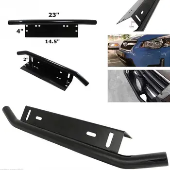 

Car Accessories Bull Bar Holder Car License Plate Lamp Bracket Work Bumper Auto Aluminium Alloy Frame Mount Black Off-road