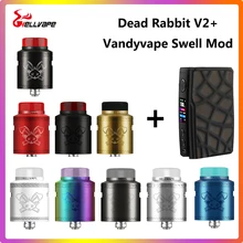 Hellvape Dead Rabbit V2 RDA 24 мм Диаметр бака с Vandy Vape vwell G10 коробка мод атомайзер против Dead Rabbit RDA