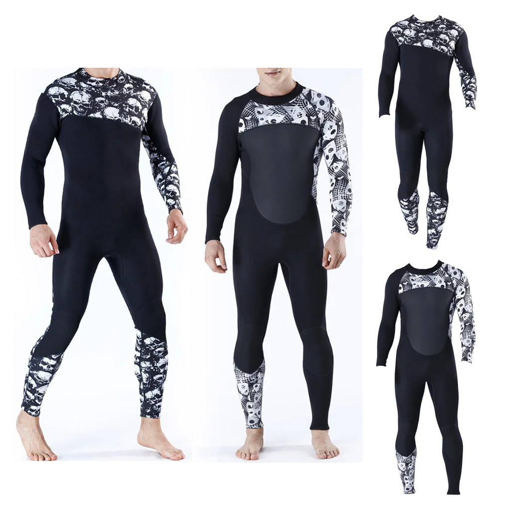 

3mm Neoprene Long Sleeve Back Zipper Wetsuit Swimsuit Bathing Suit Swimwear for Open Water Swimming Scuba Diving