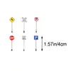 14pcs/set 1/87 Scale Model Mini Signs Building Sand Table Model Accessories Micro Landscape Decoration Road Sign 2