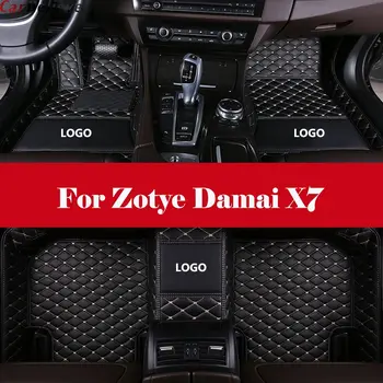 

3D All-Weather Car Foot Mat Waterproof Leather Floor Mats Liner + Embroidery LOGO For Zotye Damai X7