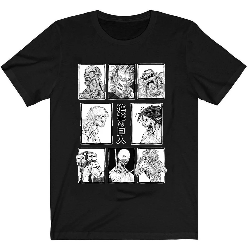 Attack on Titan AOT T-Shirt Men Cotton T Shirt Anime Titans Clothes Tops Tees | Мужская одежда
