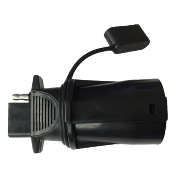 

7-To-4 Way Power Socket Converter Flat Blade Towing Hitch Adapter Plug Connector for RV Trailer Camper