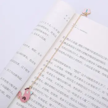 

Pig Dog Rabbit Shape Metal Pendant Book Marker School Office Supplies Stationery