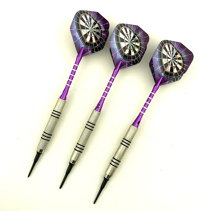 

New 3 Piece / Set 14g Professional Silver Plated Soft Tip Darts Darts Flight Sports Darts Axis