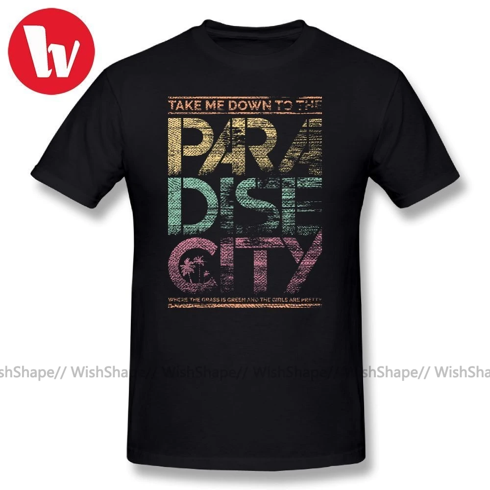 Guns N Roses, Мужская футболка с надписью Райский город, потрясающая футболка размера плюс 5XL 6XL, мужская хлопковая музыкальная футболка с коротким рукавом