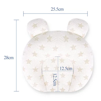 

In Stock Cotton Baby Head Shaping Nursing Pillow Protection From Flat Head Breathable Infant Cartoon Pillows
