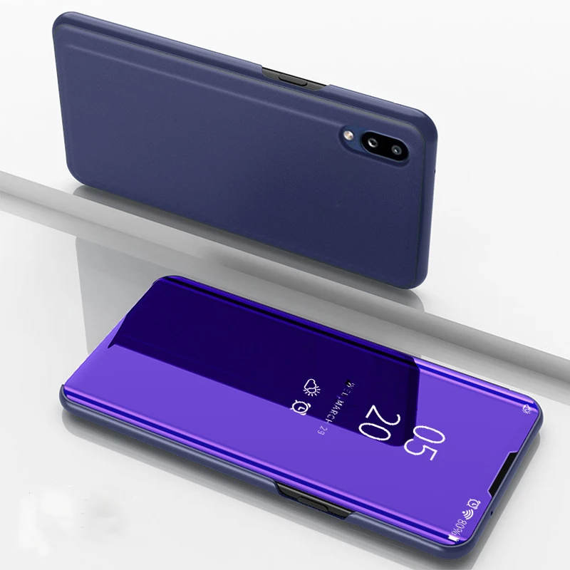 

CCTHiedra Smart Mirror Case For Samsung Galaxy A50 Phone Cases A40 A60 A70 A80 A90 Luxury Flip Leather 360 Full Cover Coque