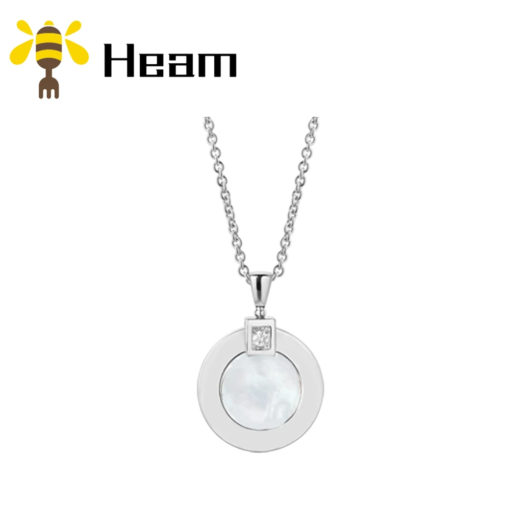 Heam,, высокое качество, Стерлинговое Серебро 925 пробы, болгарийское ожерелье для женщин, Круглая Керамическая форма, модное ювелирное изделие, подарок для пары