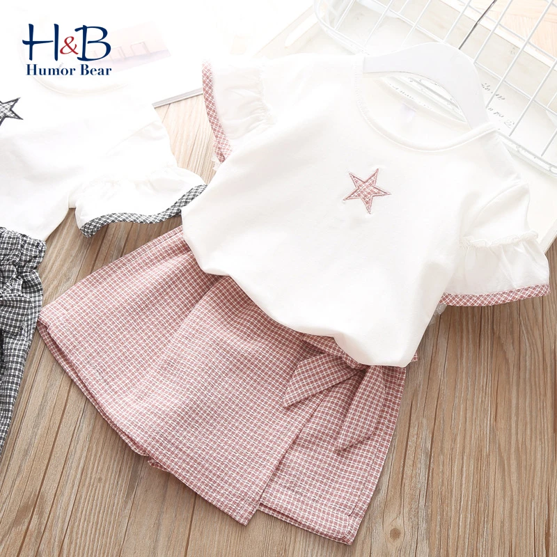 Humor Bear Baby Girl Clothes Suit Brand New Summer Star Printing Toddler Girl Clothes T Shirt Tops Waistband Pantskirt 2 6y Clothing Sets Aliexpress