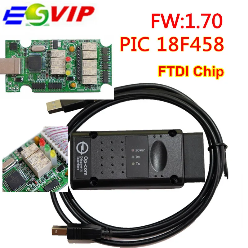 

Opcom V1.70/V1.95 With PIC18F458 FTDI FT232RL Chip OBD OBD2 Diagnostic Tool For Opel Op Com Can Bus Diagnostic Cable