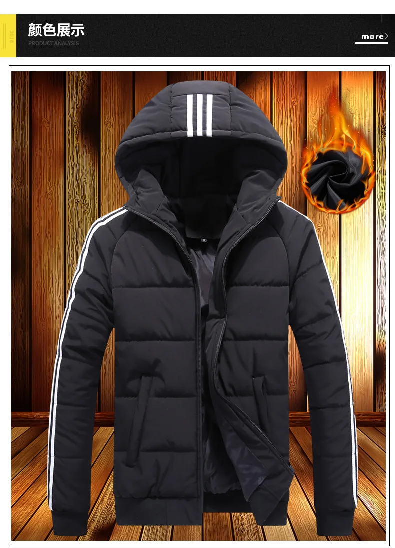 AliExpress Мужское пальто с хлопковой подкладкой, зимнее пальто с хлопковой подкладкой, теплая куртка с хлопковой подкладкой большого размера