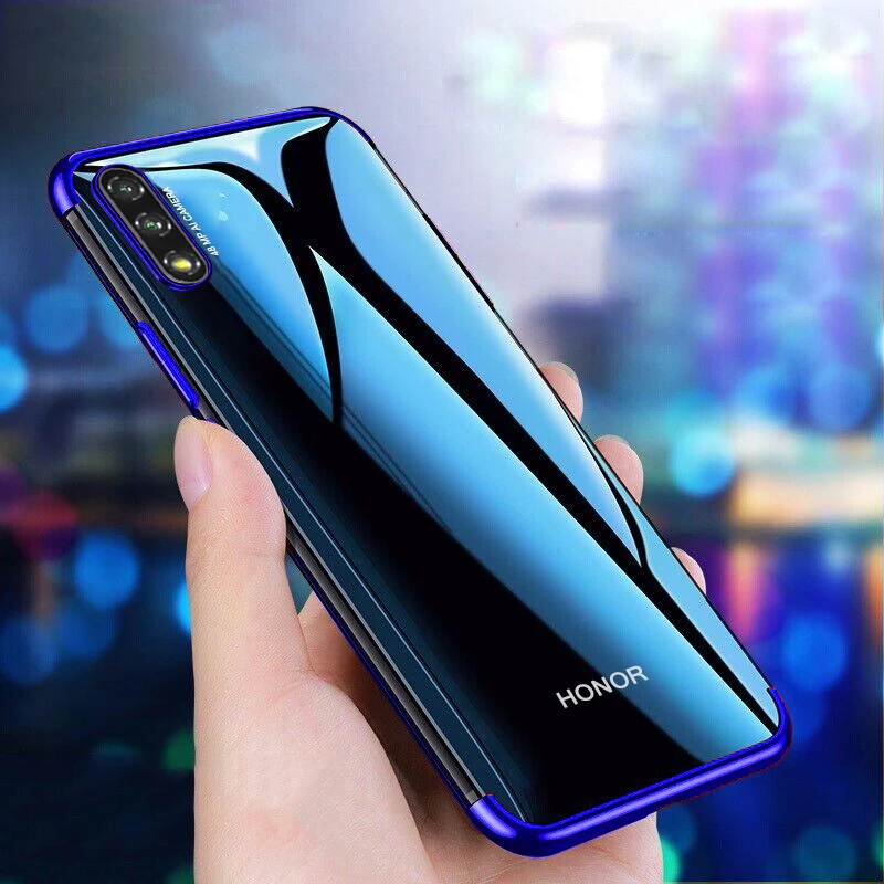 

Huawei Honor 9X Case Cover Ultra-thin Transparent Plating Soft Silicone Back Cover For Honor9X 9XPro 8X Max Cases Phone Coque