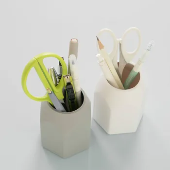 

Simple silicone oblique pen holder makeup brush storage fashion small fresh creative pen holder learning office supplies