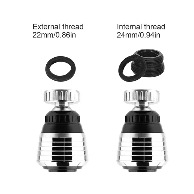 ZhangJi 360 Degree Kitchen Faucet Aerator 2 Modes adjustable Water Filter Diffuser Water Saving Nozzle Faucet Connector Shower 4
