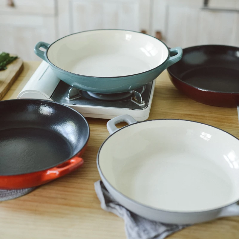 Enamelled Cast Iron 21cm Casserole Pan Grey