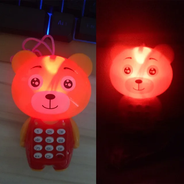 1pc Cartoon Mobile Phone Early Educational Learning With Music Machine For Children Electronic Toy Gift Funny Mini Cellphone 2