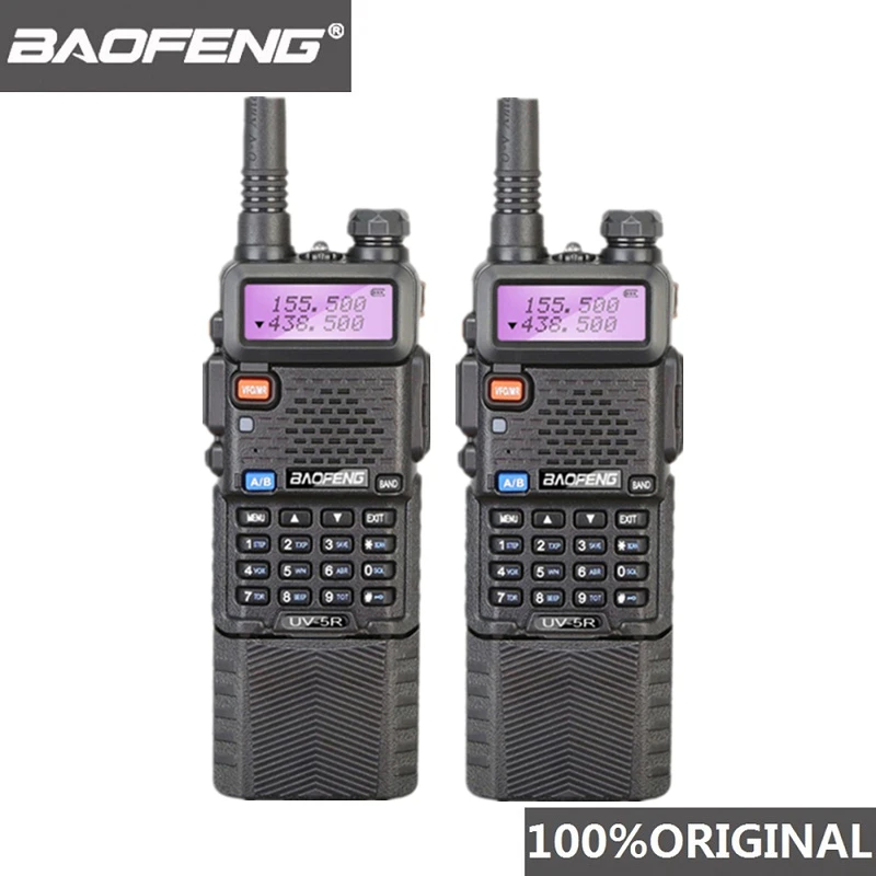 2 шт. Baofeng UV 5R 3800 ма ч Дальность иди и болтай Walkie Talkie “иди 10 км двухдиапазонный УКВ