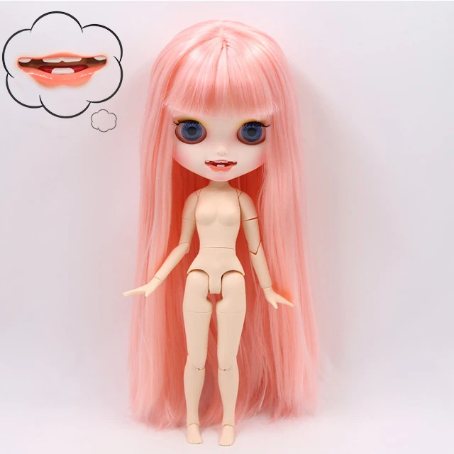 ICY 1/6 Blyth Обнаженная кукла белая кожа и суставы тела Новая Улыбка Рот матовое лицо, 30 см Индивидуальные куклы для девочки подарок Игрушка Специальное предложение - Цвет: 280BL1010