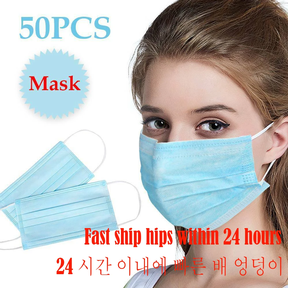 

Anti-Haze mask Disposable Mask 3 Layer Protection Nonwove Filter Facial Mouth Safe masker Face Masks Dust proof Mouth Masks