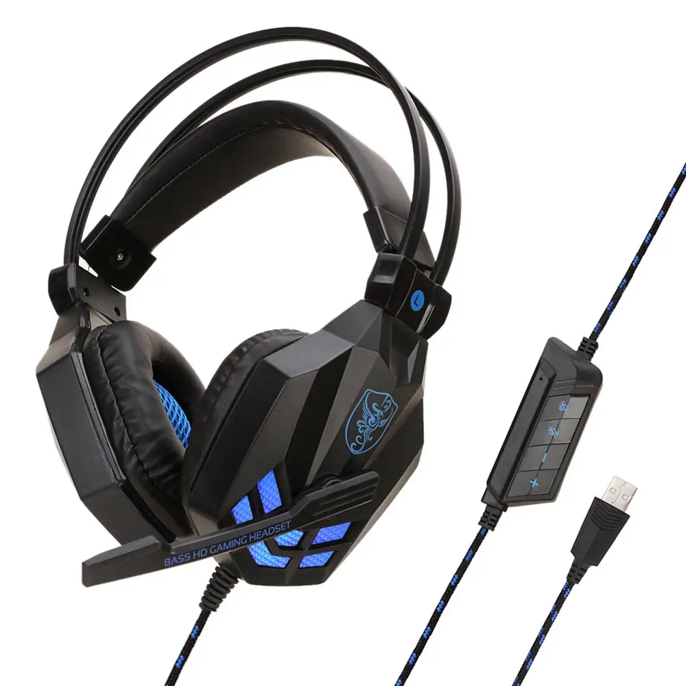 

New SY860MV SY850MV Gaming Headset Earphones with Microphone Lightweight Stereo Deep Bass Earbuds for PC Computer Laptop Gamer