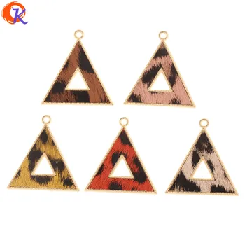 

Cordial Design 50Pcs 30*31MM Jewelry Accessories/Charms/Triangle Shape/Leopard Print Effect/DIY/Hand Made/Earrings Findings