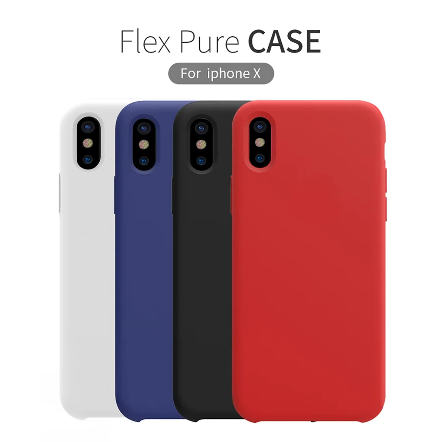 

For iphone x funda case cover 5.8 inch Nillkin Liquid Smooth silicone protective shell Protector cover for iphone x case luxury