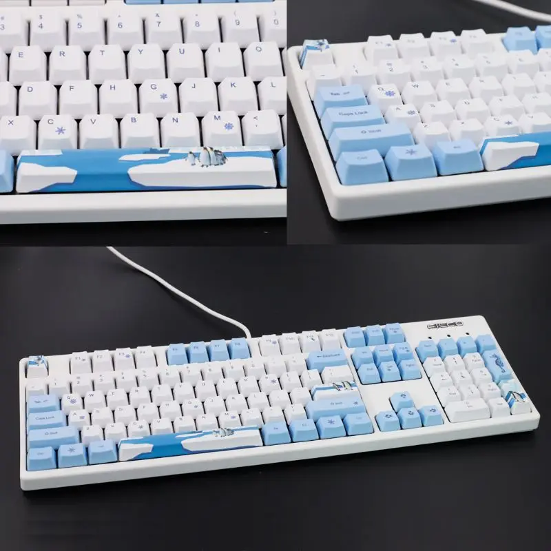 113 Keys Antarctic Penguin OEM PBT Keycaps Mechanical Keyboard Keycaps PBT Dye-Sublimation Keycap Thermal Sublimation 113 Keys Antarctic Penguin OEM PBT Keycaps Mechanical Keyboard Keycaps PBT Dye-Sublimation Keycap Thermal Sublimation