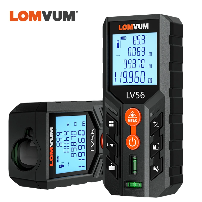 Ручной лазерный дальномер LOMVUM LV56 черный измеритель расстояния цифровая лента 40 м