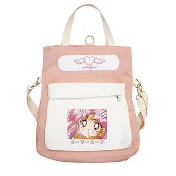 

Sailor Moon Backpack Canvas Crossbody Pack Bag 4 Color Anime Sailor Moon Cosplay School Bags Gift