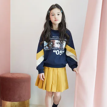 

Teenage Girls Clothing Sets 2020 Autumn Cotton Sweatshirt Skirt Set Kids Tracksuit Children Clothing Set Kids Costume 10 12 Year