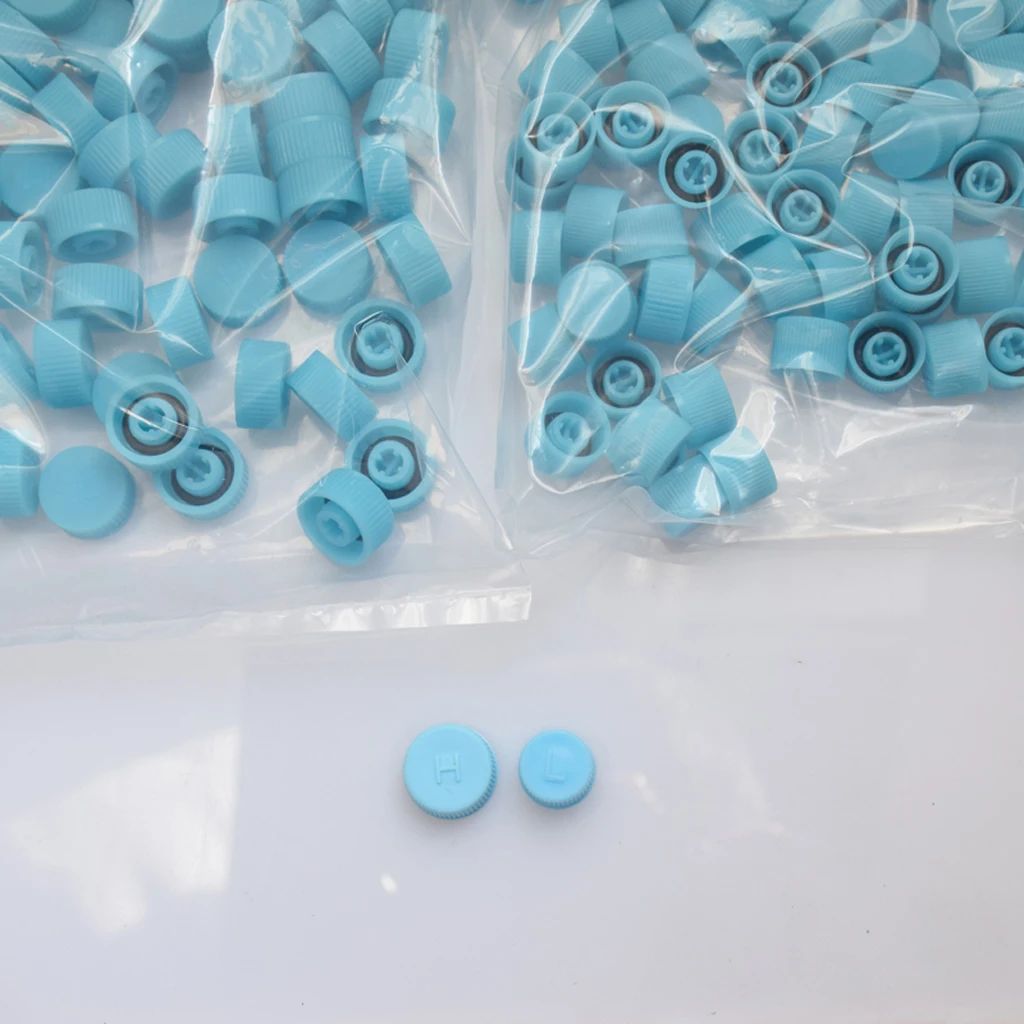 100 Pairs Car HVAC Valve Stem Cap High & Low Side for R134a Valve Core