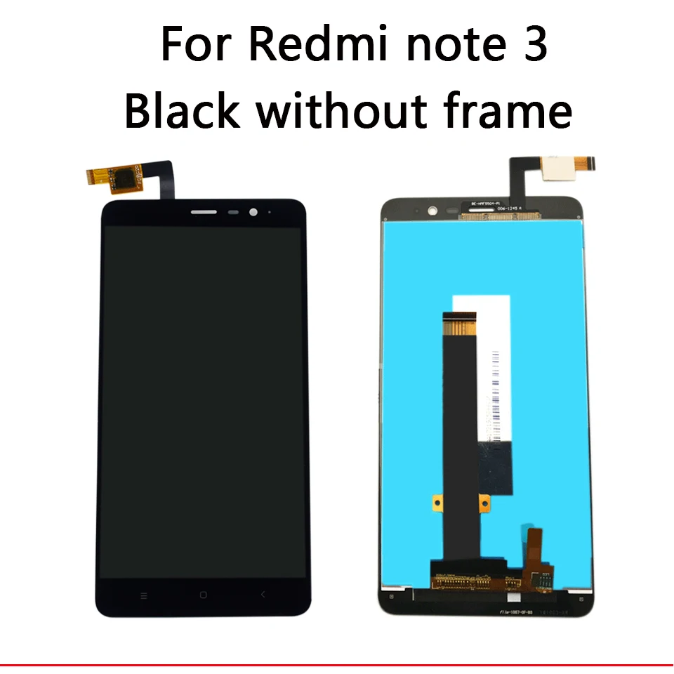 Для 5,5 дюйма Xiaomi Redmi note 3 дисплей в мобильном телефоне lcd s+ рамка pantalla note 3 детали для сборки ЖК-экран - Цвет: Black NO frame