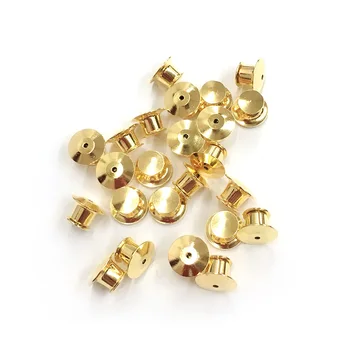 

30 Pieces Fastener Badge Emblem Vest Bag Metal No Tool Book Hat Name Tags With Box Locking Flat Spring Loaded Pin Keeper Back