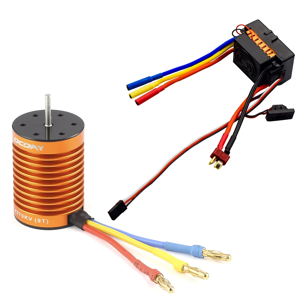 Бесщеточный двигатель OCDAY 9T 4370KV 4 полюса бесщеточный с электронным регулятором