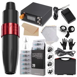 Professional Tattoo Kit Rotary Pen Machine Gun Complete Tattoo Kit Body Art Tools Power Supply Needle for Tattoo Beginner Artist