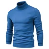 New Winter Turtleneck Thick Mens Sweaters Casual Turtle Neck Solid Color Quality Warm Slim Turtleneck Sweaters Pullover Men 1