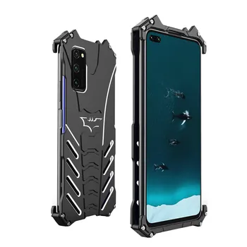 

Luxury Shockproof Kickstand Case For Huawei honor V30Pro Bat Style Aluminum Metal Bumper Frame Cover For Huawei honor V30