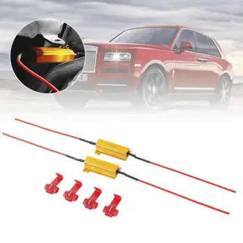 

2PCS 50W LED Warning LED load resistance decode Reverse Brake Turn Signal Light Fix Error Fast Flash car accessories