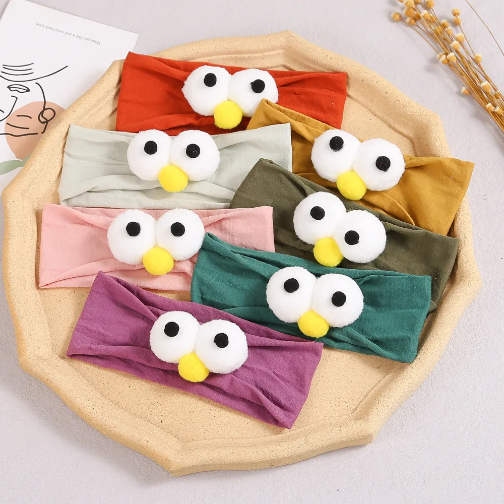 Funny Korean Big Eyes Headband Wide-brimmed Elastic Hairbands Cute Baby Girls Hair Bands Women Hair Accessories Girls Hairband baby stroller toys