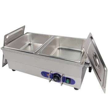 

Best Price Commercial 220V 2 Pots Electric Bain Marie Food Warmer With Tap For Kitchen Appliance