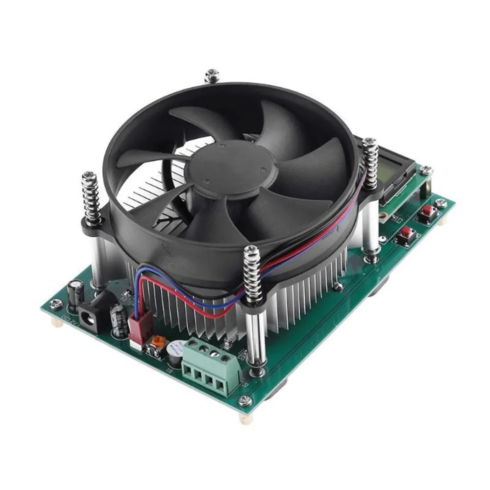 150W 1602 ЖК-дисплей дисплей Электронный нагрузочный модуль 60V 10A Батарея разрядки Ёмкость тестер охлаждающий вентилятор с температурным дисплеем