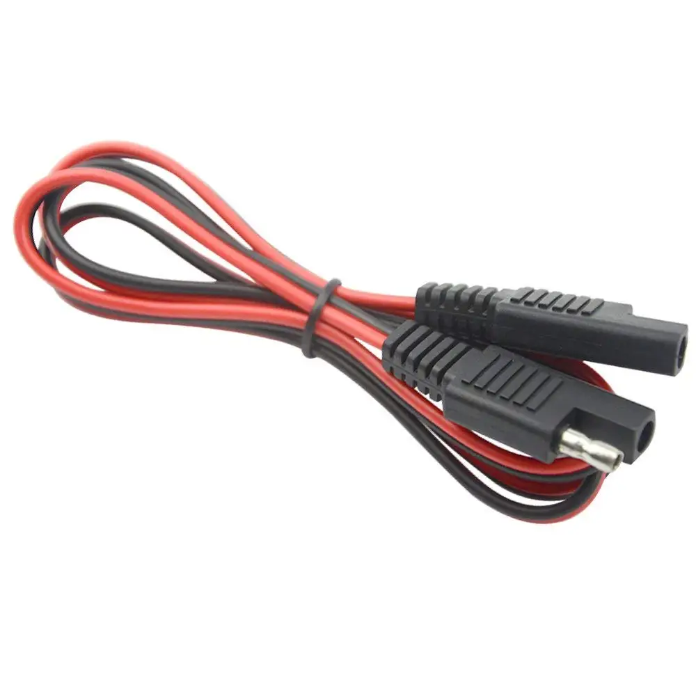 2 PCS DIY 18AWG SAE to SAE Power Extension Cable Quick Disconnect Wire Harness Connector 100CM + 200CM
