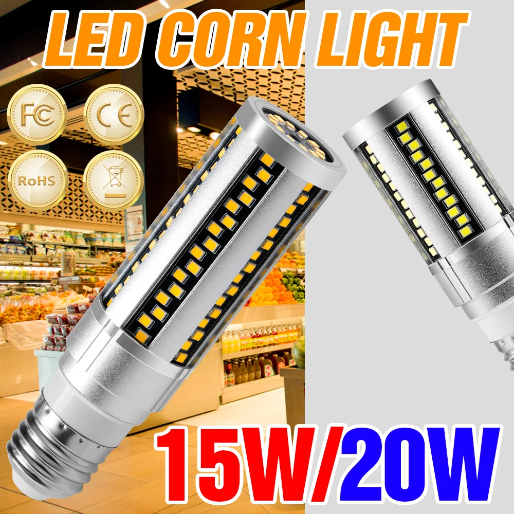 

WENNI No Flicker LED Light Bulb 84 108leds Corn Lamp E27 Home Decoration Bulbs E26 LED Lights 220V Chandelier Candle 2835 SMD