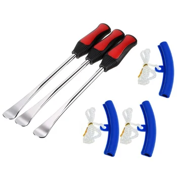 

6Pcs Tire Lever Tool Kit Tire Iron Changing Wheel Rim Protectors Tyre Spoon Lever Tools Rim Protector Sheaths