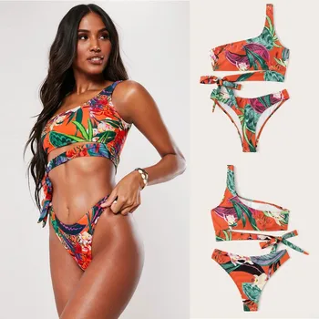 

2019 Fashion Women's Underwear Printing Strappy Lady Lengerie Brazillian Matching Female Intimates Hot Sexy Femme Underwear Set