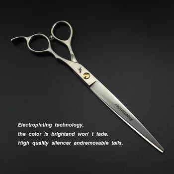 

7.5inchs matte pewter Professional Thinning Shears with micro tooth straight scissors