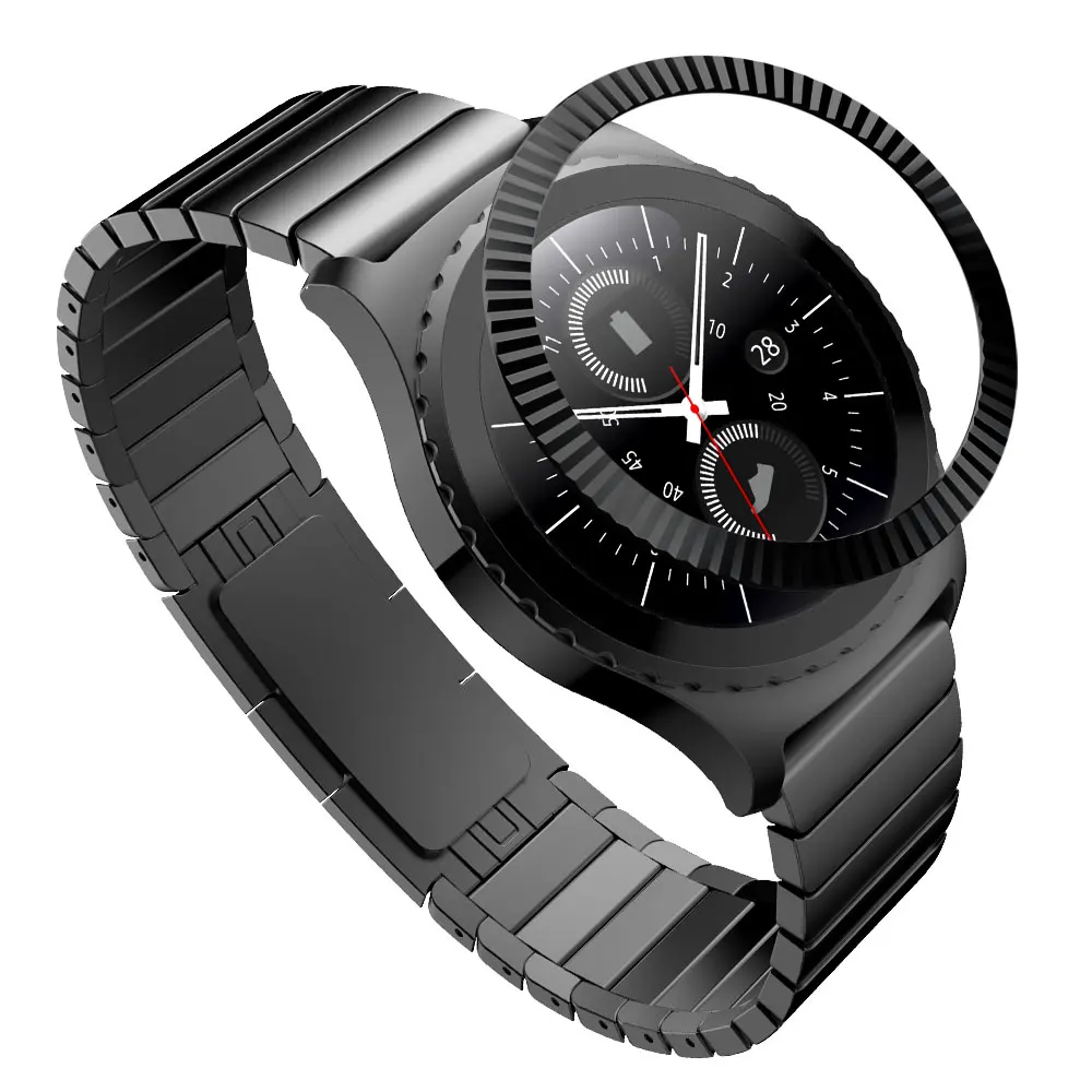 Металлический чехол для часов, кольцо для samsung gear S2, классические Смарт-часы, ободок, Ringke, клейкая крышка, защита от царапин - Цвет: Color C1