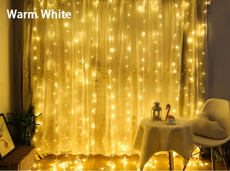 4*0,6/3*1/3*2/3*3 м 220 В сосулька, светодиодный светильник для занавесок, сказочный Рождественский светильник, для свадьбы, для дома, вечерние украшения, евровилка - Испускаемый цвет: Warm White