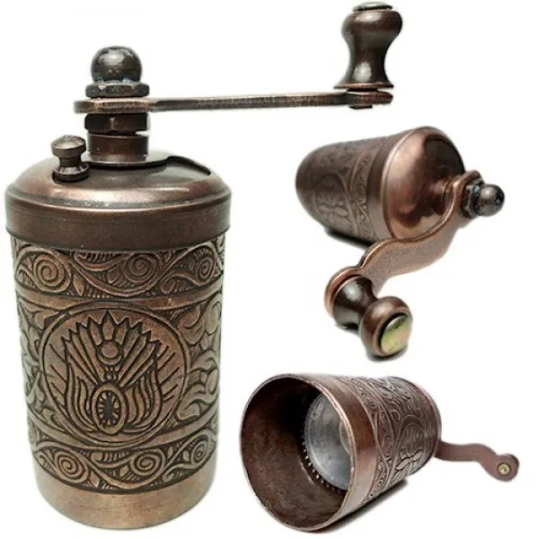 Османская медная кофемолка маленький размер 11 см кофемолка|Миксеры| |